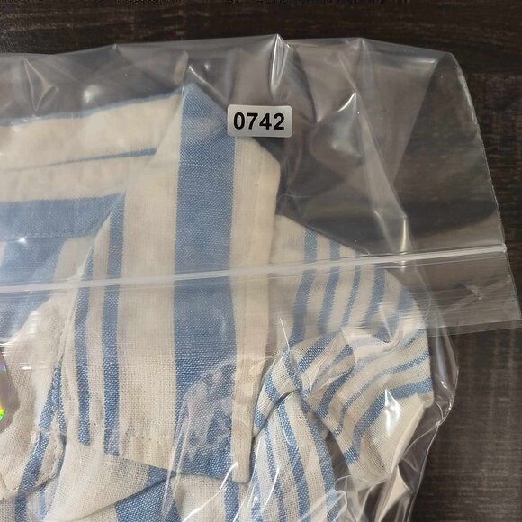 Blue Ivory Per Se Women's M Button Up‎ Long Sleeve Casual Boho Bohemian Shirt - Picture 8 of 8